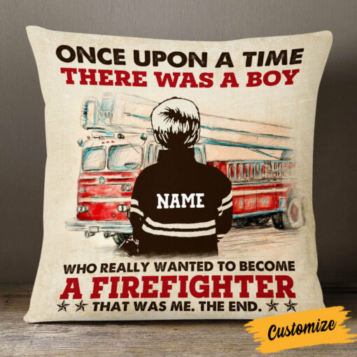 Personalized Firefighter Pillow