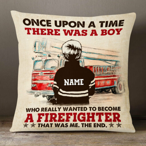 Personalized Firefighter Pillow