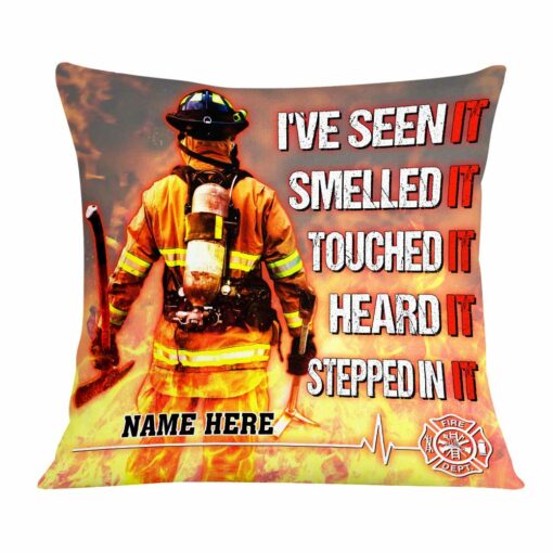 Personalized Firefighter Proud Pillow