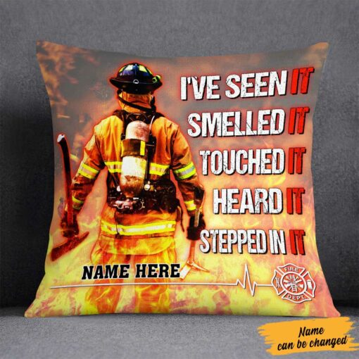 Personalized Firefighter Proud Pillow