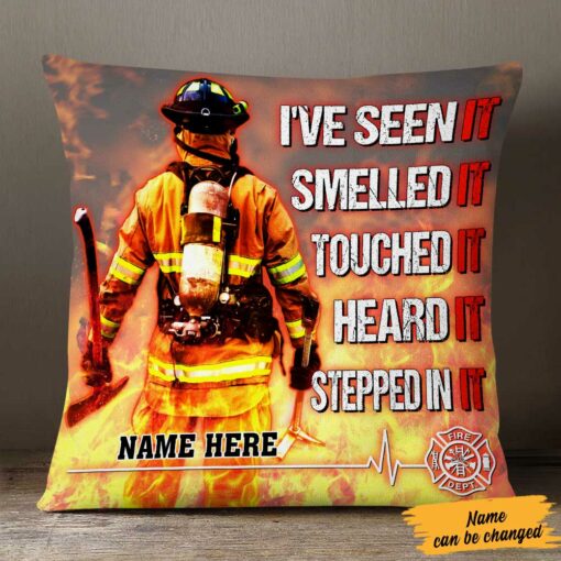 Personalized Firefighter Proud Pillow