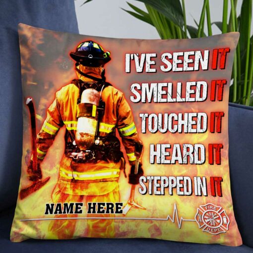 Personalized Firefighter Proud Pillow