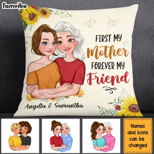 Personalized First My Mother Forever My Friend Pillow