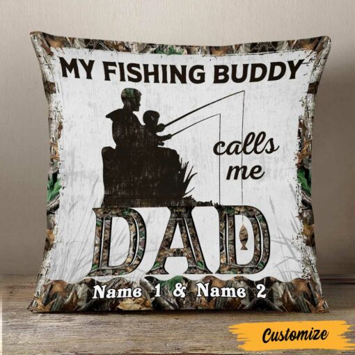 Personalized Fishing Dad Grandpa Pillow