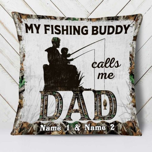 Personalized Fishing Dad Grandpa Pillow