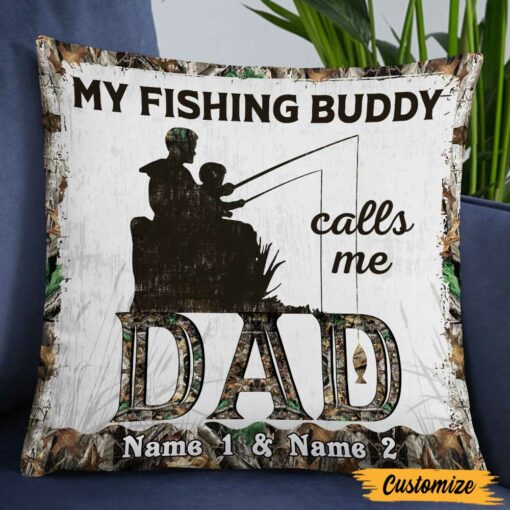 Personalized Fishing Dad Grandpa Pillow