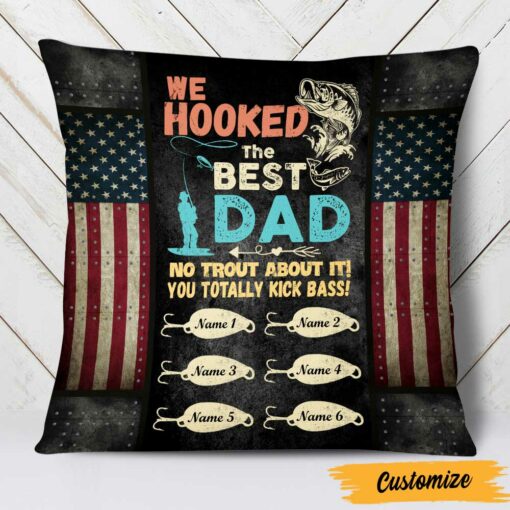 Personalized Fishing Dad Pillow