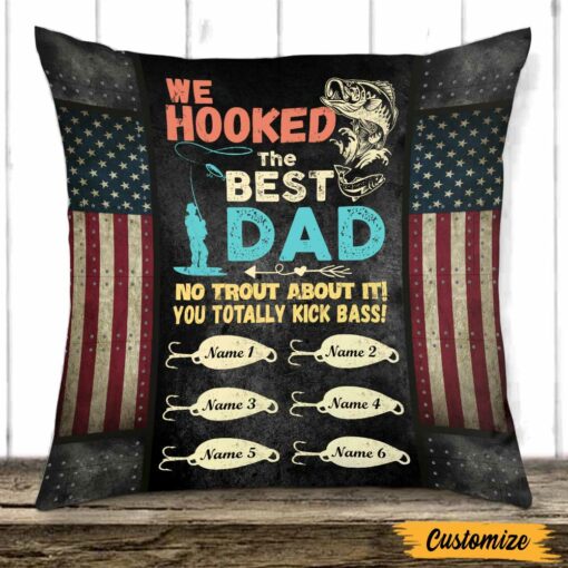 Personalized Fishing Dad Pillow