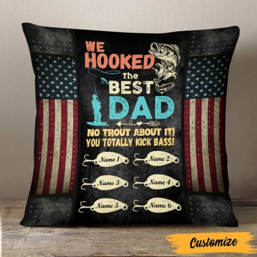 Personalized Fishing Dad Pillow