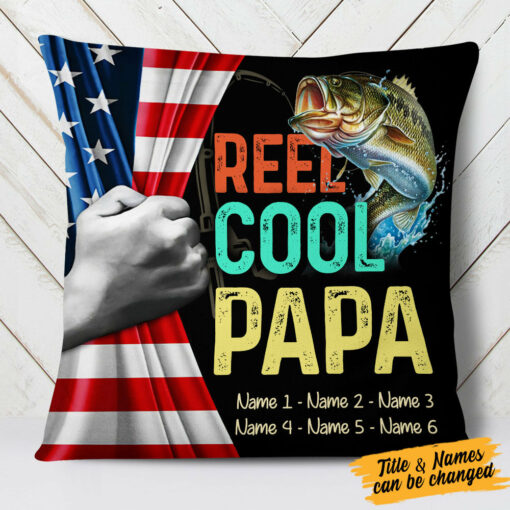 Personalized Fishing Grandpa Pillow