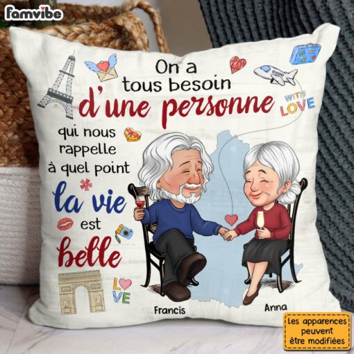 Personalized French Couple Gift A Quel Point La Vie Est Belle Pillow