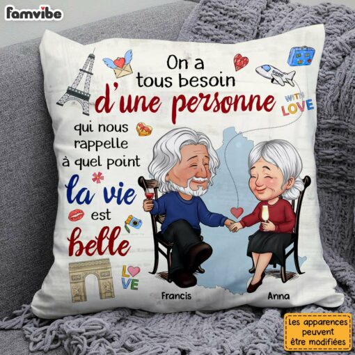 Personalized French Couple Gift A Quel Point La Vie Est Belle Pillow