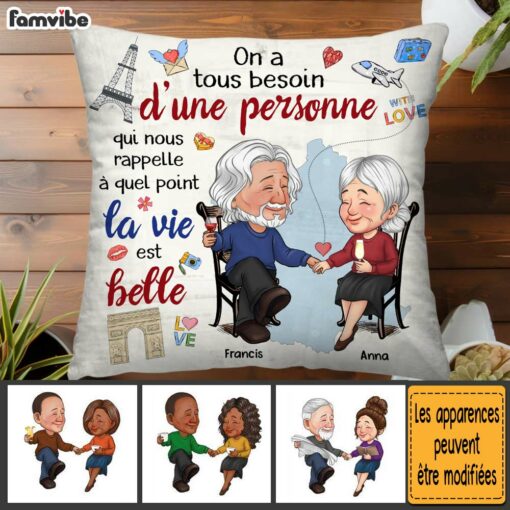 Personalized French Couple Gift A Quel Point La Vie Est Belle Pillow