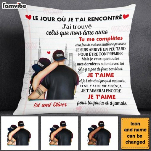 Personalized French Couple Pillow