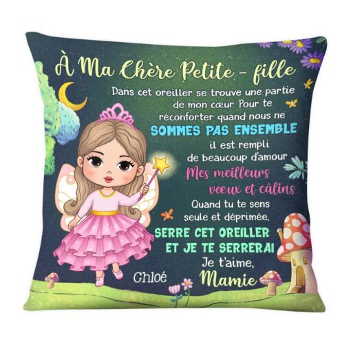 Personalized French Gift For Fairy Granddaughter Ma Ch�re Petite-fille Pillow