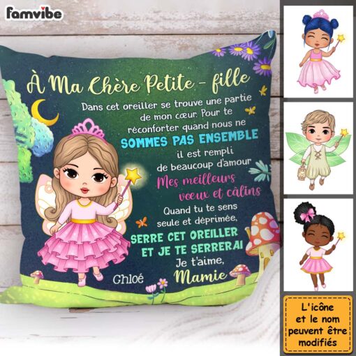 Personalized French Gift For Fairy Granddaughter Ma Ch�re Petite-fille Pillow