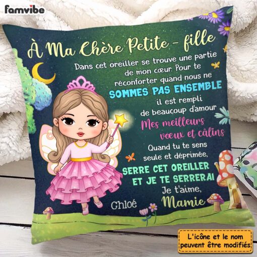 Personalized French Gift For Fairy Granddaughter Ma Ch�re Petite-fille Pillow