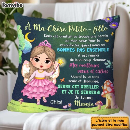 Personalized French Gift For Fairy Granddaughter Ma Ch�re Petite-fille Pillow