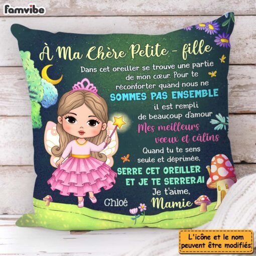 Personalized French Gift For Fairy Granddaughter Ma Ch�re Petite-fille Pillow