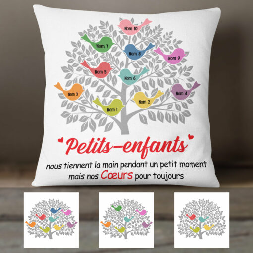 Personalized French Maman Grand-mere Tree Mom Grandma Pillow