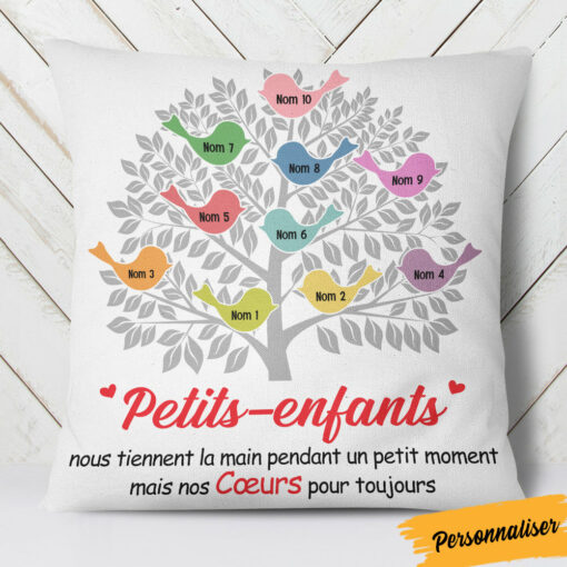 Personalized French Maman Grand-mere Tree Mom Grandma Pillow