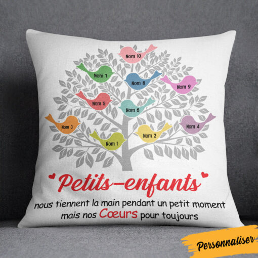 Personalized French Maman Grand-mere Tree Mom Grandma Pillow