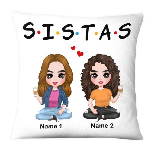 Personalized Friend Sister Icon Pillow