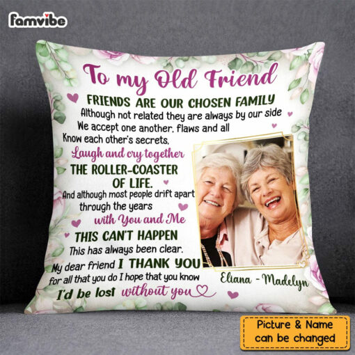 Personalized Friends Are Our Chosen Family Photo Pillow