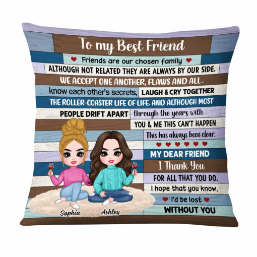 Personalized Friends Are Our Chosen Family Thank You Friendship Pillow