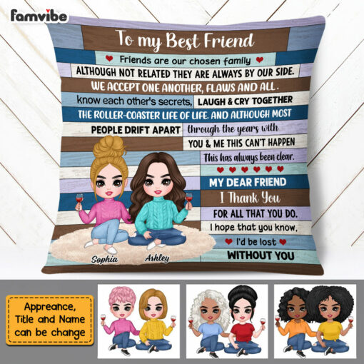 Personalized Friends Are Our Chosen Family Thank You Friendship Pillow