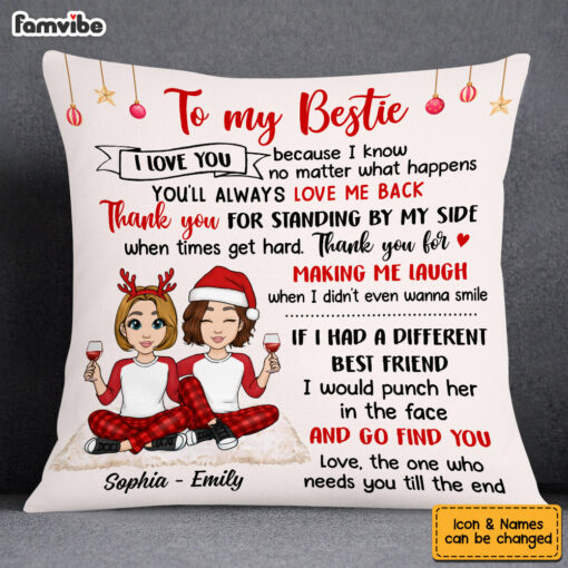 Personalized Friends Christmas Pillow