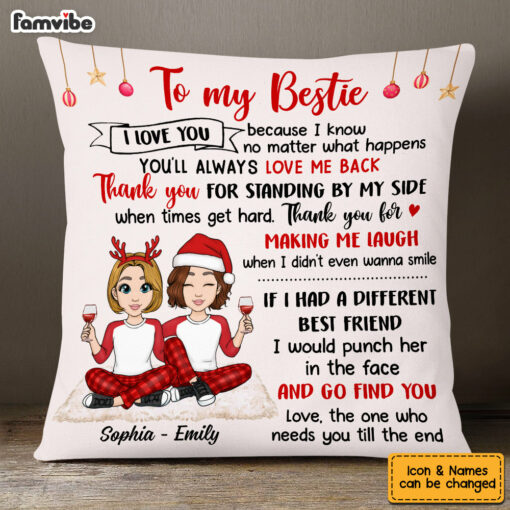 Personalized Friends Christmas Pillow