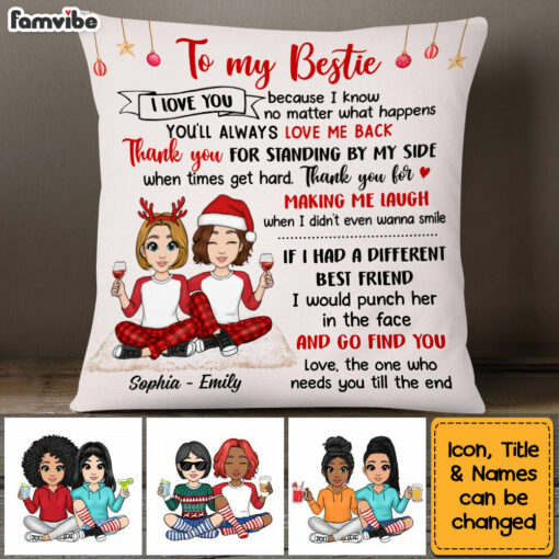 Personalized Friends Christmas Pillow