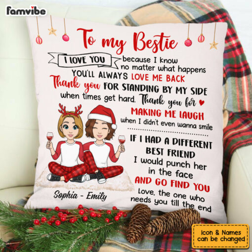 Personalized Friends Christmas Pillow