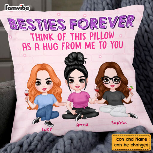 Personalized Friends Forever A Hug From Me Pillow