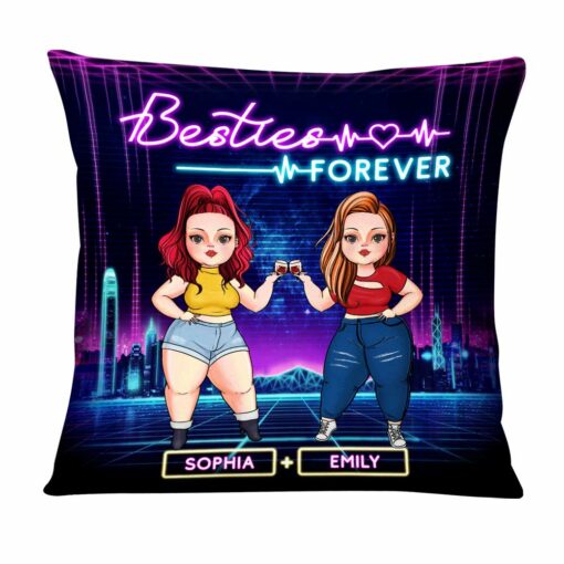 Personalized Friends Forever Chubby Girl Pillow