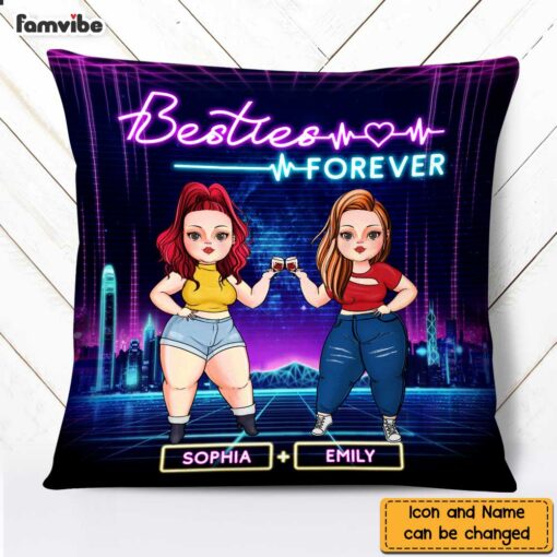 Personalized Friends Forever Chubby Girl Pillow