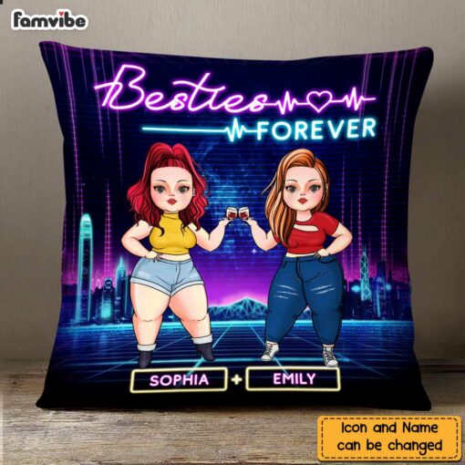 Personalized Friends Forever Chubby Girl Pillow