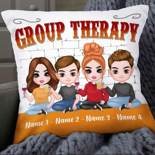 Personalized Friends Group Therapy Pillow