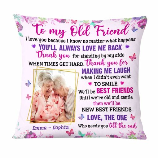 Personalized Friends I Love You Old Friends Photo Pillow