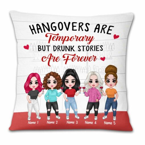 Personalized Friends Icon Drunk Stories Pillow