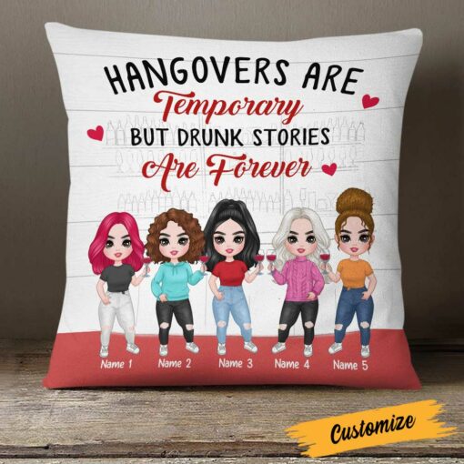 Personalized Friends Icon Drunk Stories Pillow