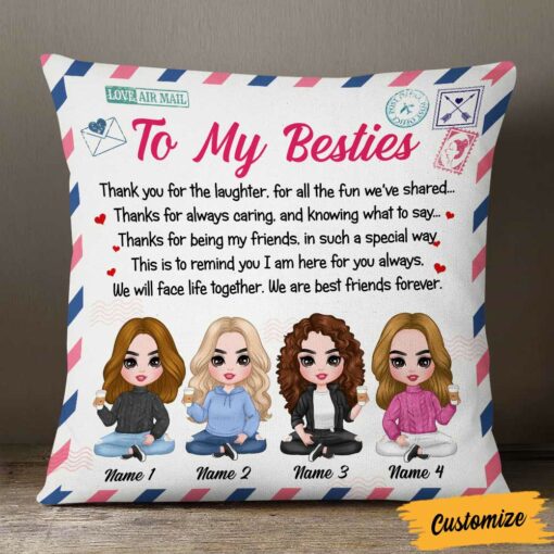 Personalized Friends Icon Thank You Pillow