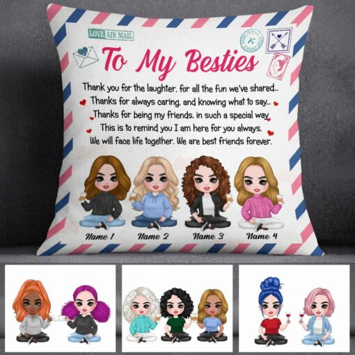 Personalized Friends Icon Thank You Pillow