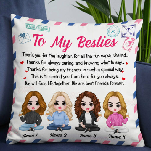 Personalized Friends Icon Thank You Pillow