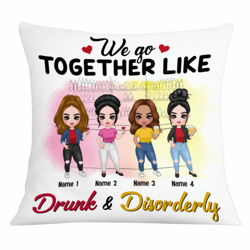 Personalized Friends Icon We Go Together Pillow