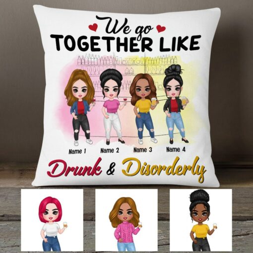 Personalized Friends Icon We Go Together Pillow