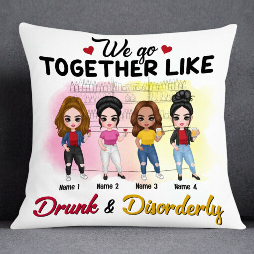 Personalized Friends Icon We Go Together Pillow