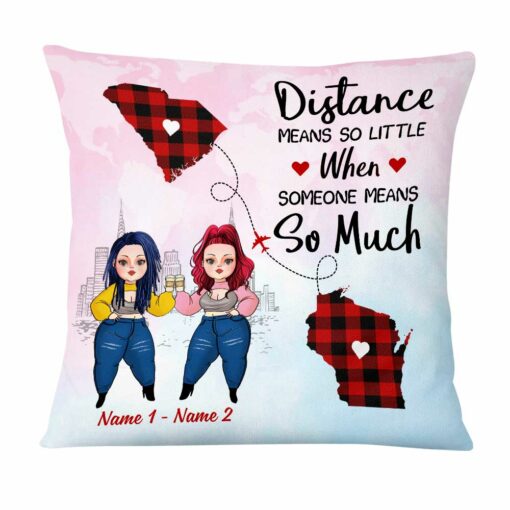 Personalized Friends Long Distance Pillow