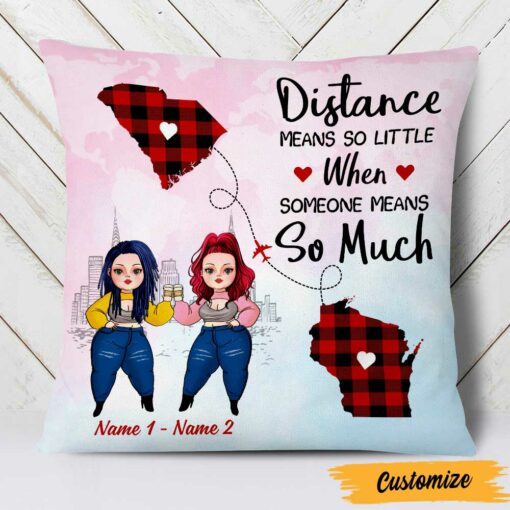 Personalized Friends Long Distance Pillow